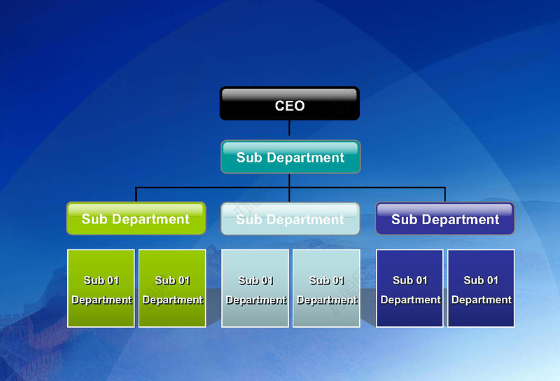 2019蓝色商业汇报PPT模板