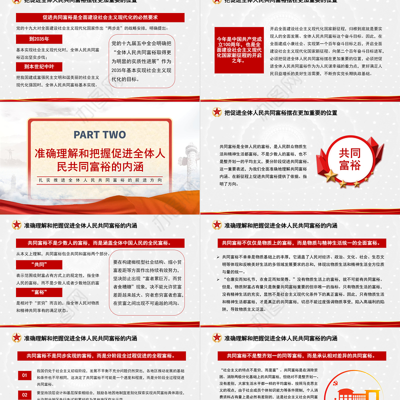 2021沿着中国式现代化道路走向共同富裕PPT扎实推进全体人民共同富裕党课课件