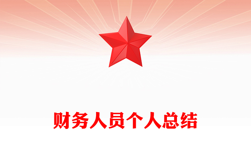 财务人员个人总结