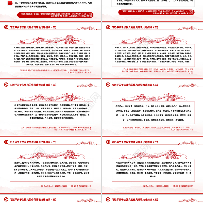 2025习近平关于加强党的作风建设论述摘编（三）PPT党课