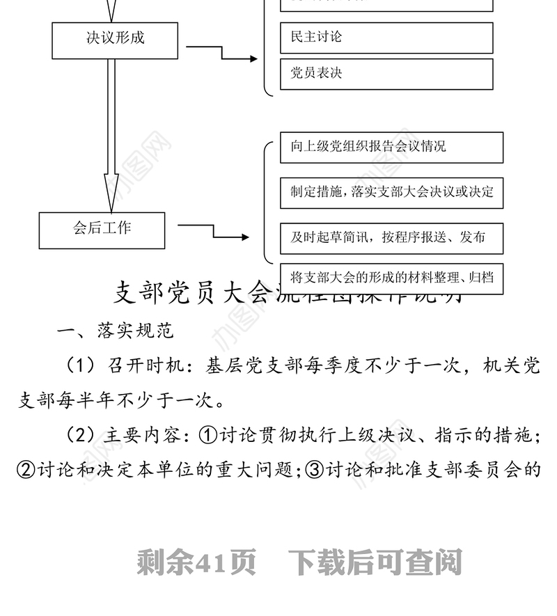 党支部基础工作流程图最新