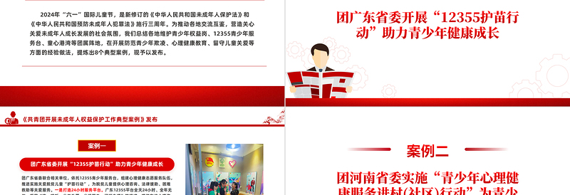 8个关于《共青团开展未成年人权益保护工作典型案例》PPT课件