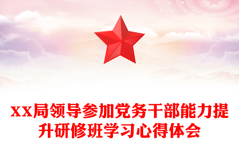 XX局领导参加党务干部能力提升研修班学习心得体会