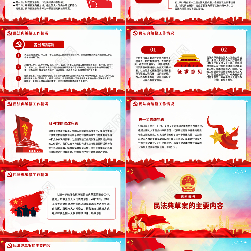 中华人民共和国民法典草案解读党课PPT