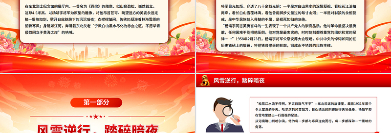 抗联英雄杨靖宇PPT铁骨忠魂民族脊梁抗战胜利80周年专题课件下载