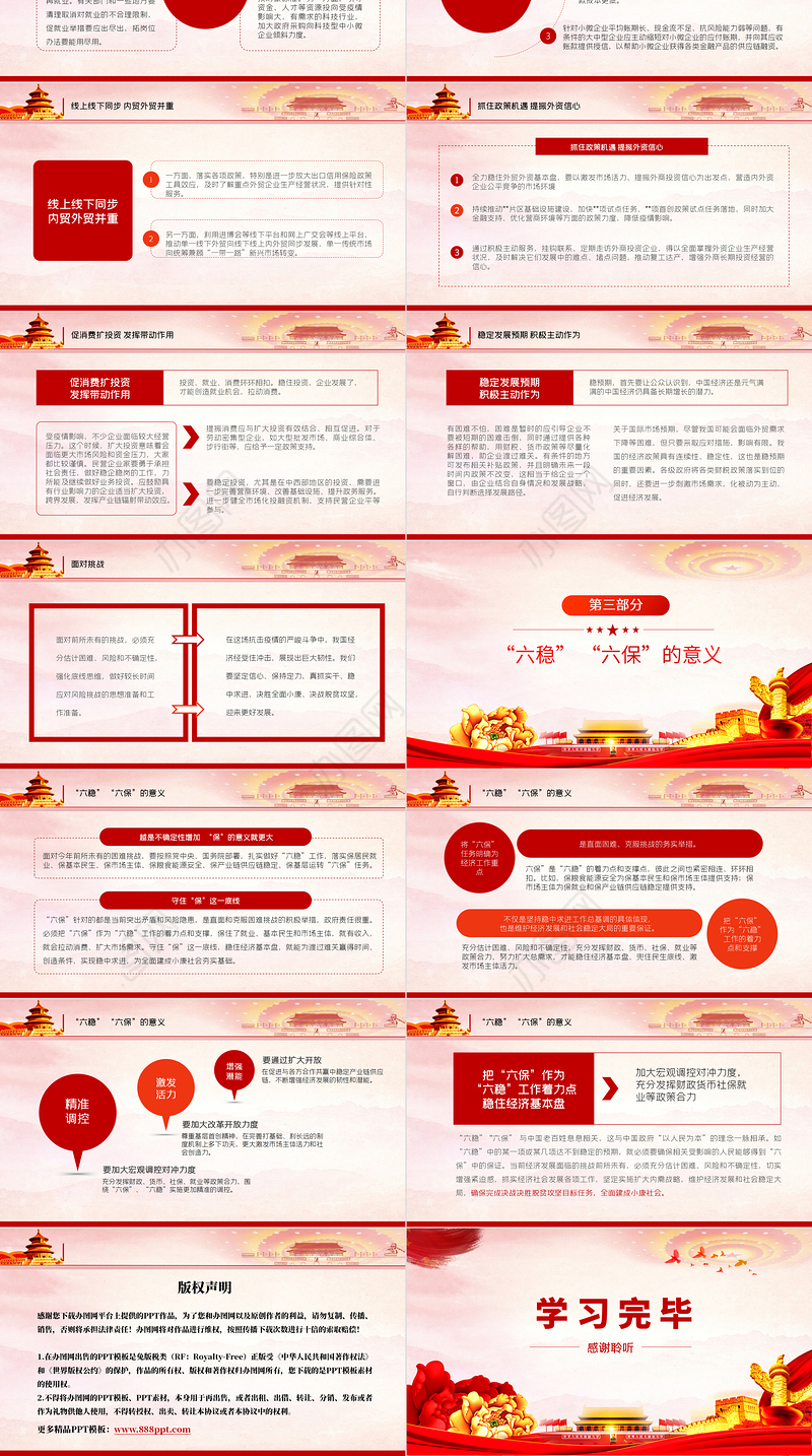 六稳六保党课PPT