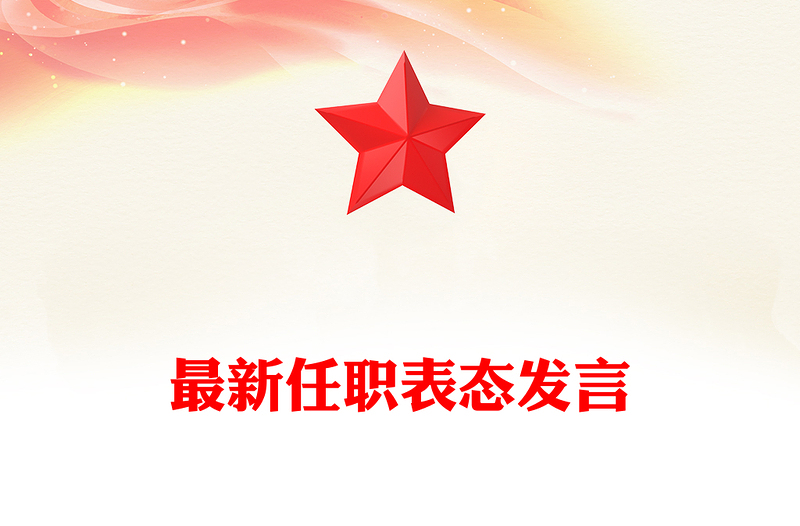 最新任职表态发言