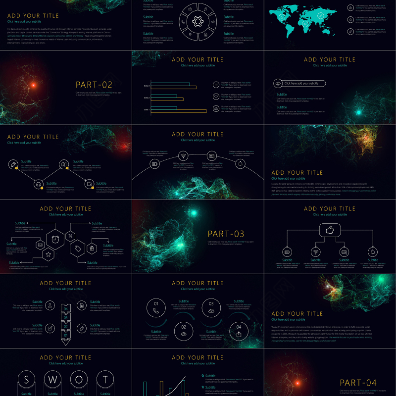 商务ppt模板简约动态简洁公司简介总结