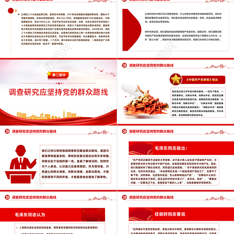 中国共产党开展调查研究的历史经验PPT党课课件