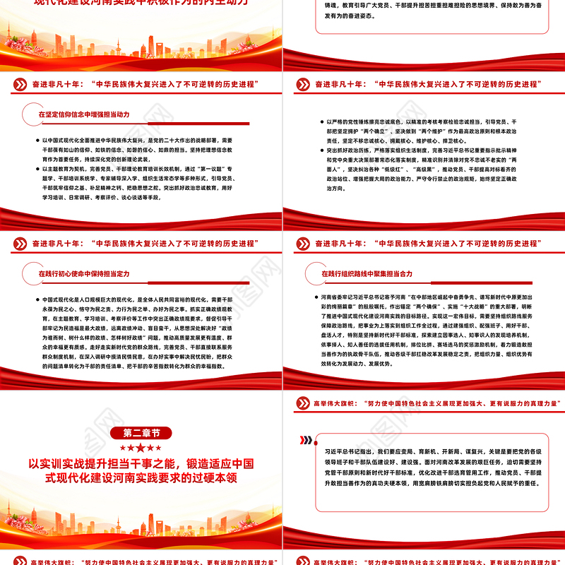激励干部新担当新作为PPT红色质感汇聚中国式现代化建设河南实践磅礴力量主题党课课件
