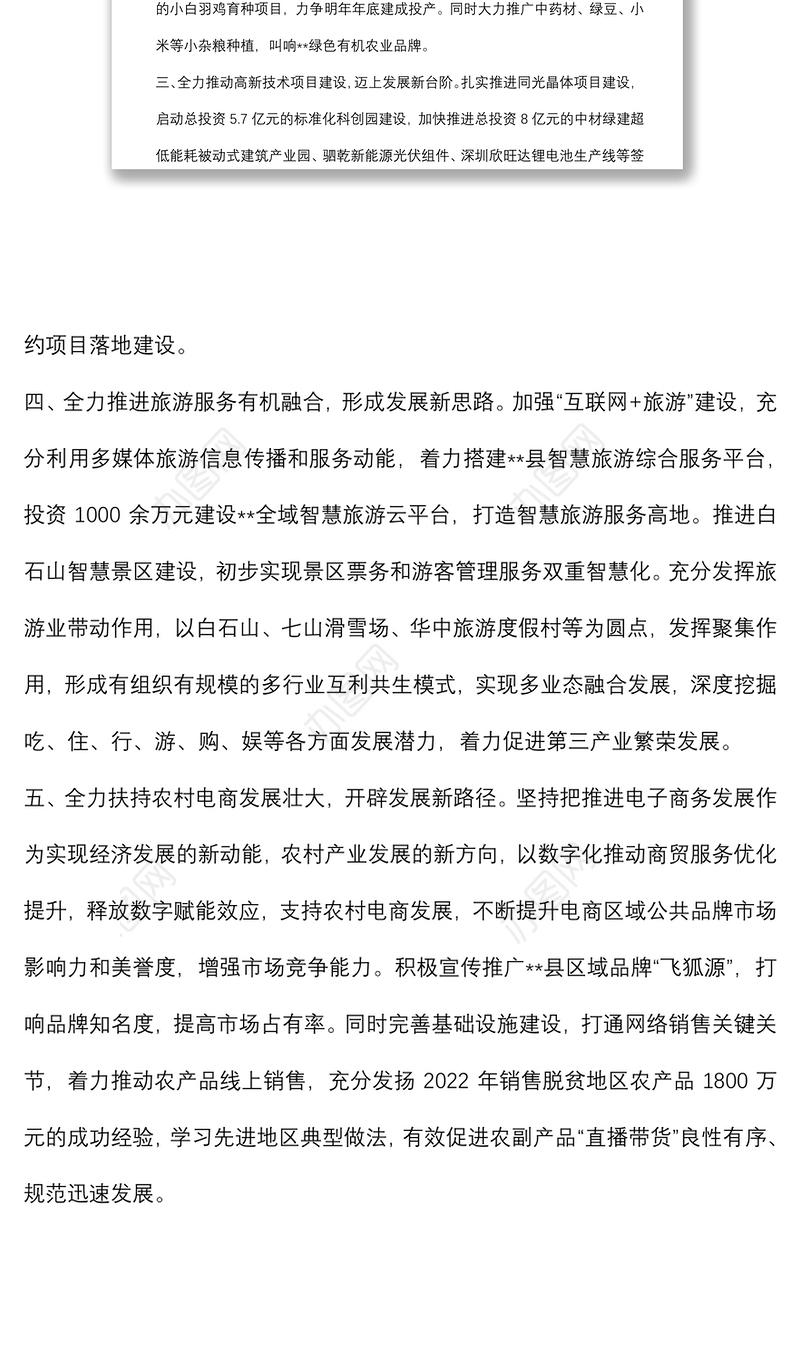 数字乡村产业发展工作汇报