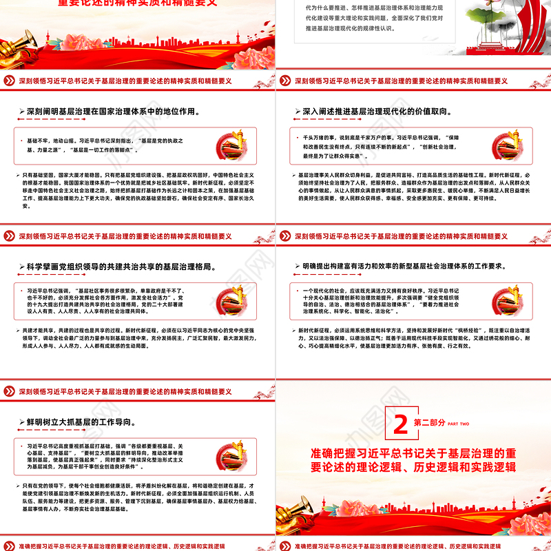 基层治理强基固本PPT党政风党员干部学习教育党课课件