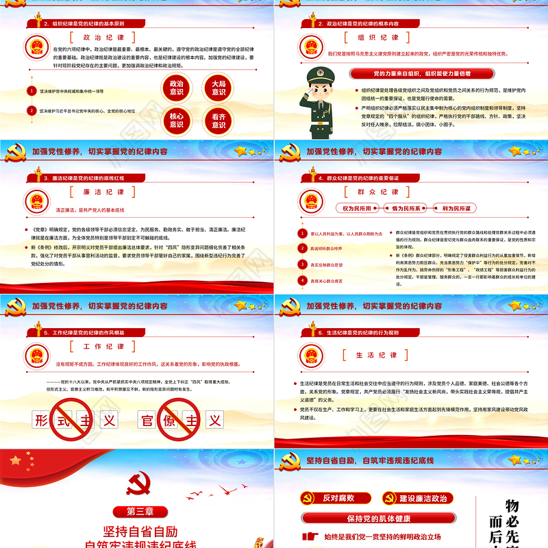 2021严守纪律加强修养PPT反腐倡廉党风廉政专题微党课之做一名新时代合格党员干部PPT模板