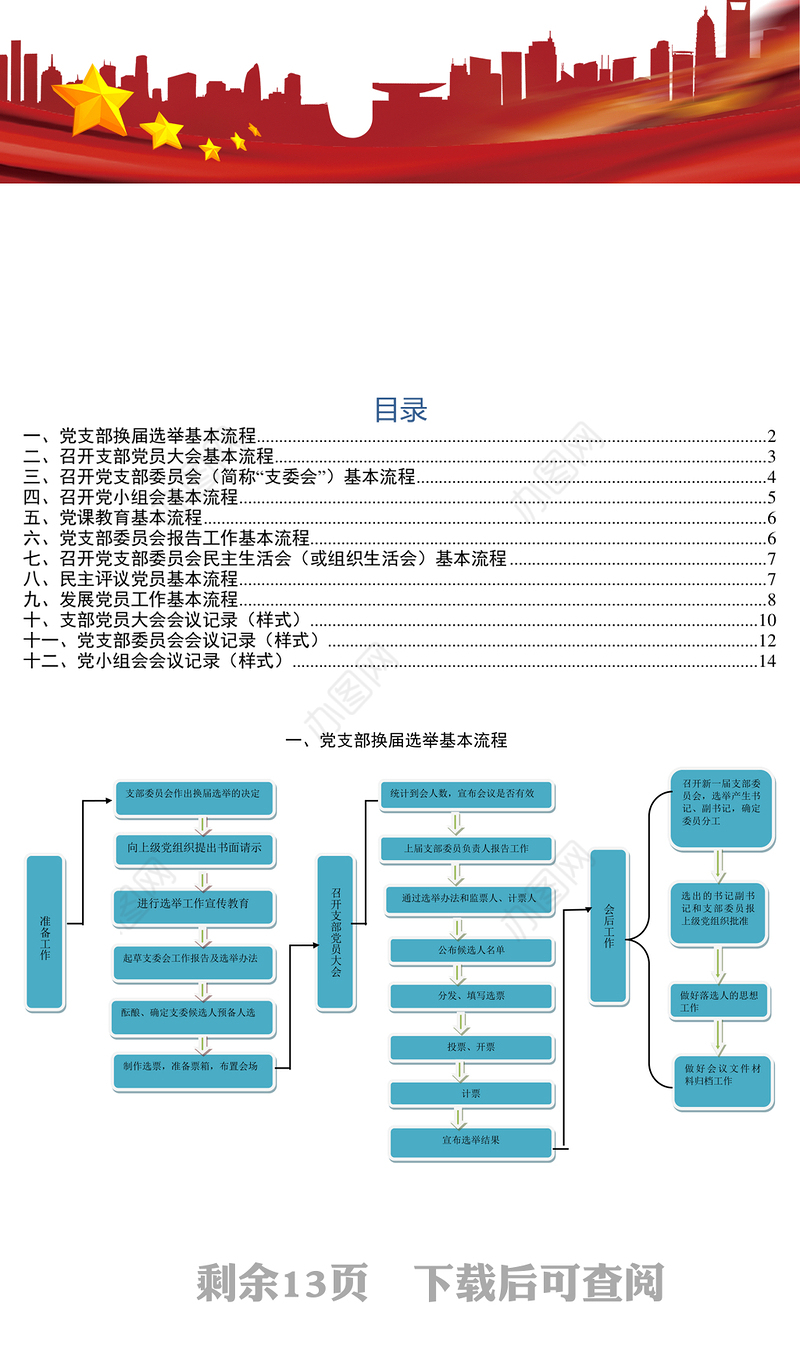 基层党支部党支部工作手册