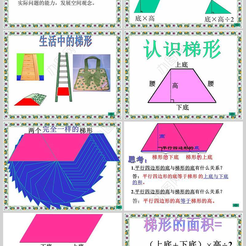  梯形的面积数学课件PPT模板