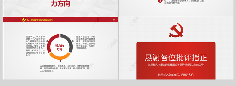 述职述廉报告机关年终总结PPT
