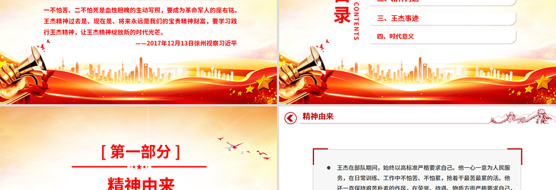 王杰精神解读PPT中国共产党人的精神谱系党课下载