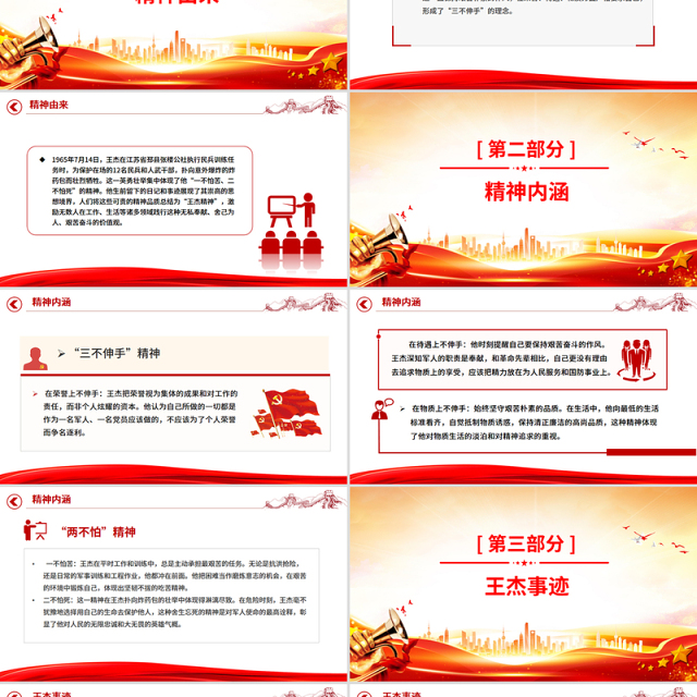 王杰精神解读PPT中国共产党人的精神谱系党课下载