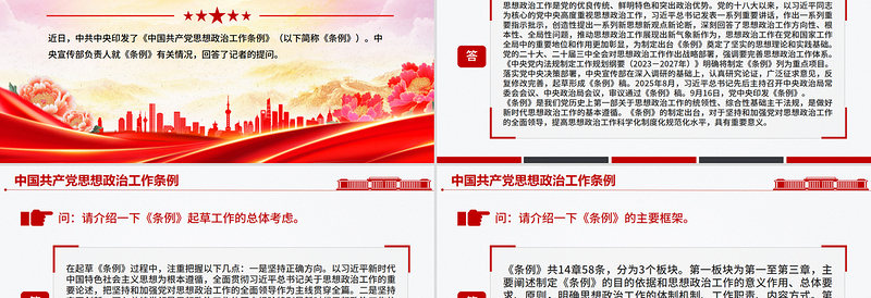 一文解读《中国共产党思想政治工作条例》PPT课件