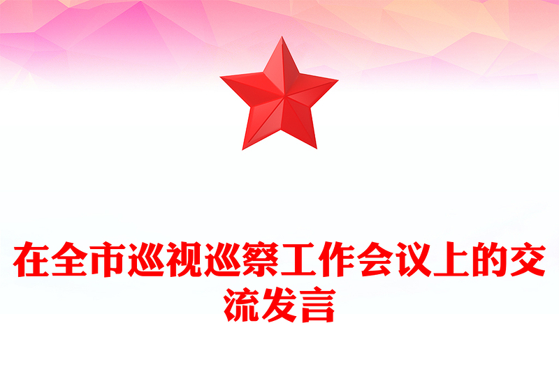 在全市巡视巡察工作会议上的交流发言