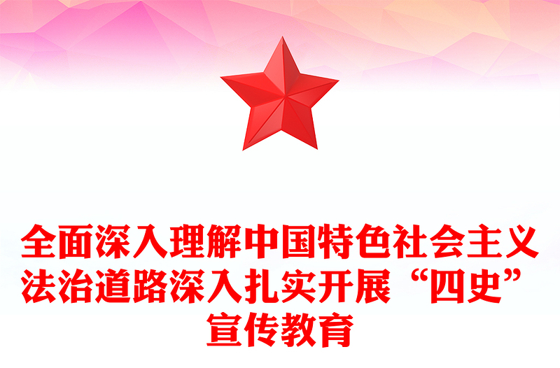 全面深入理解中国特色社会主义法治道路深入扎实开展“四史”宣传教育