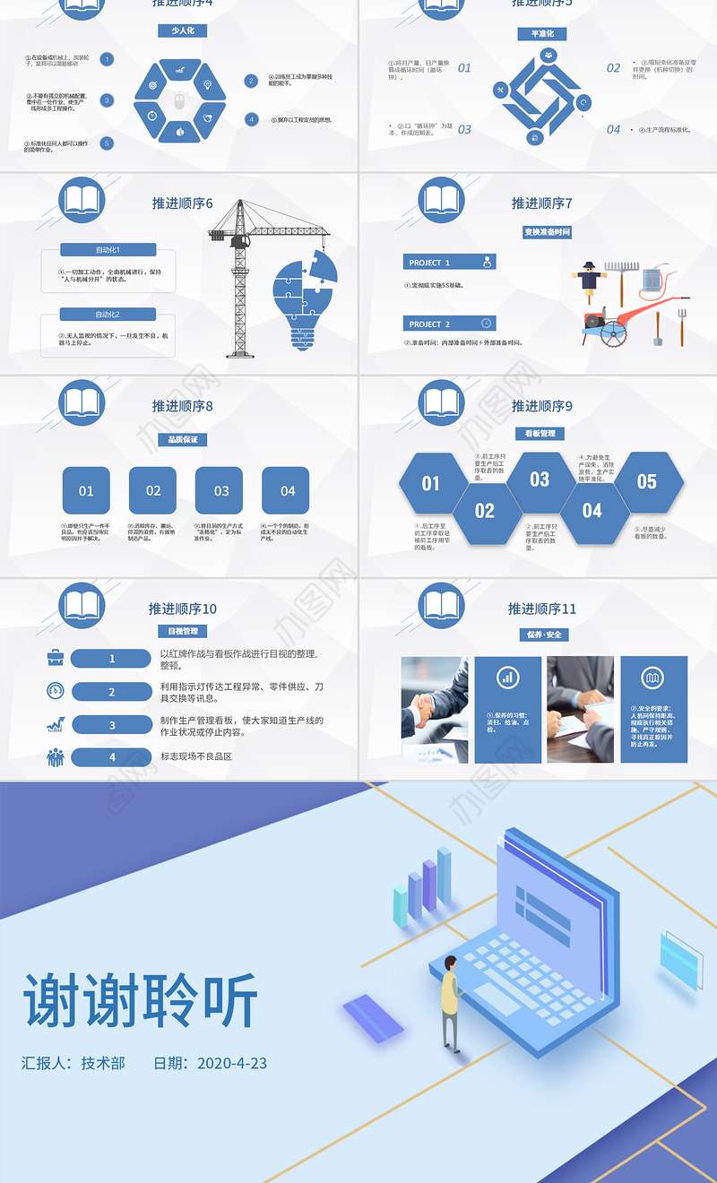 2020年精益生产管理PPT模板
