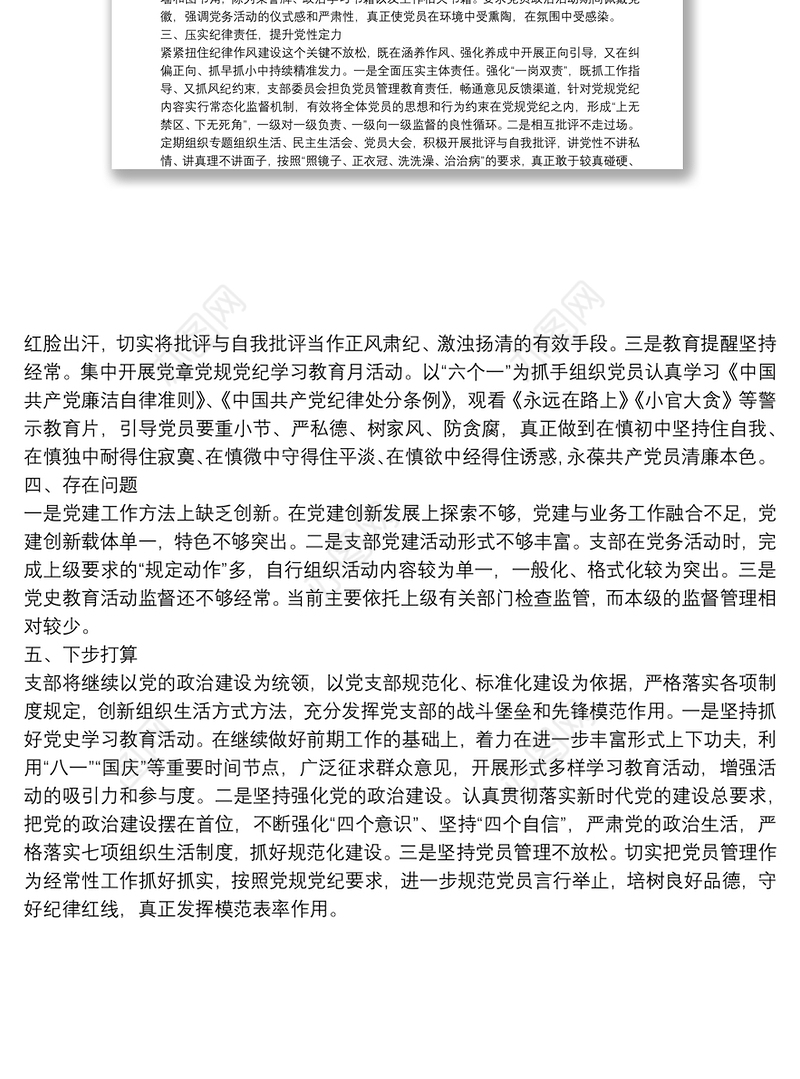 党支部2021年度工作总结