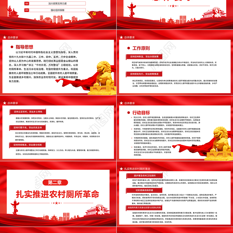 农村人居环境整治提升五年行动方案（2021－2025年）PPT大气简洁乡村振兴战略建设美丽中国党课课件