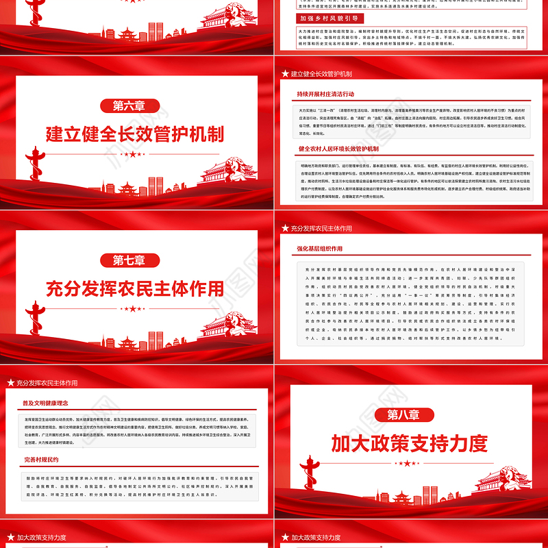 农村人居环境整治提升五年行动方案（2021－2025年）PPT大气简洁乡村振兴战略建设美丽中国党课课件