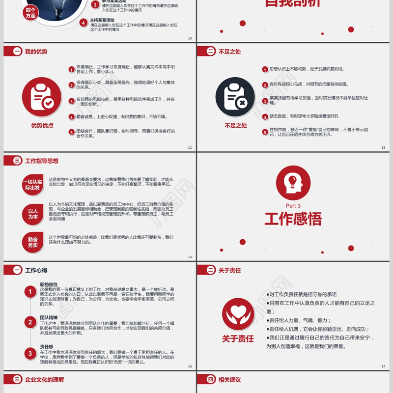 2019年红色大气岗位竞聘通用PPT模板