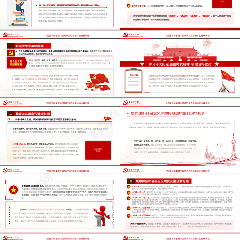 2021感悟时代精神争做合格党员PPT学习党的百年伟大历程党课下载