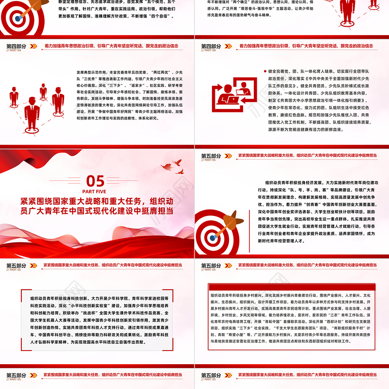 思想旗帜引领航向青春强国挺膺担当PPT动员引领广大团员青年在强国建设民族复兴伟业中挺膺担当团课课件