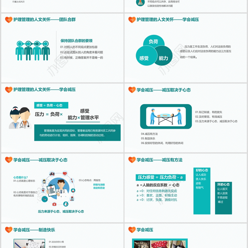 清新简约护理培训护理人文关怀PPT