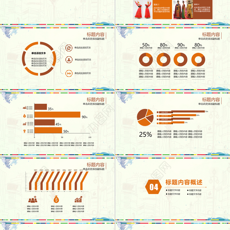 新疆民族风情ppt动态模板