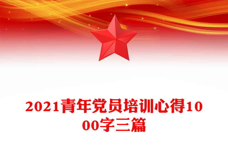 2021青年党员培训心得1000字三篇