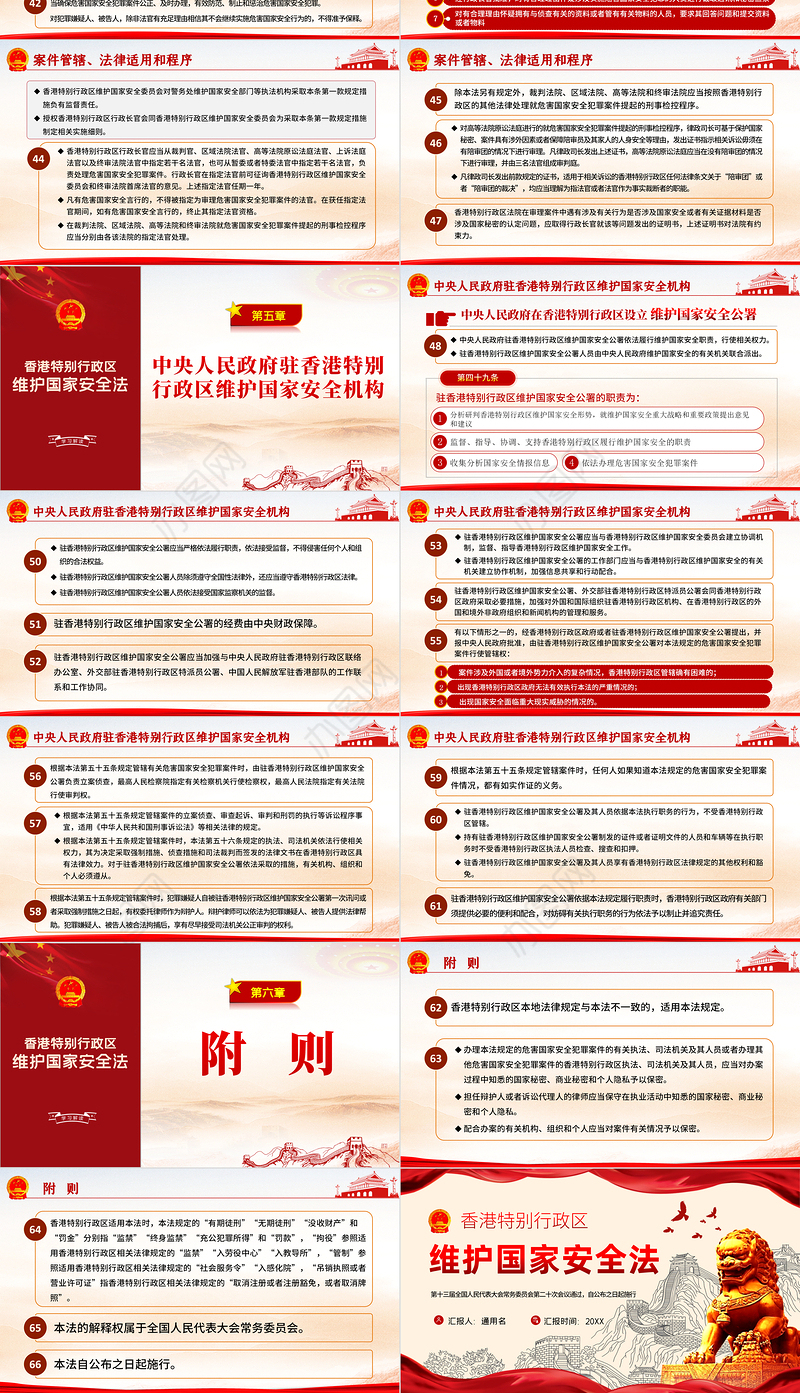 学习《香港特别行政区维护国家安全法》PPT模板