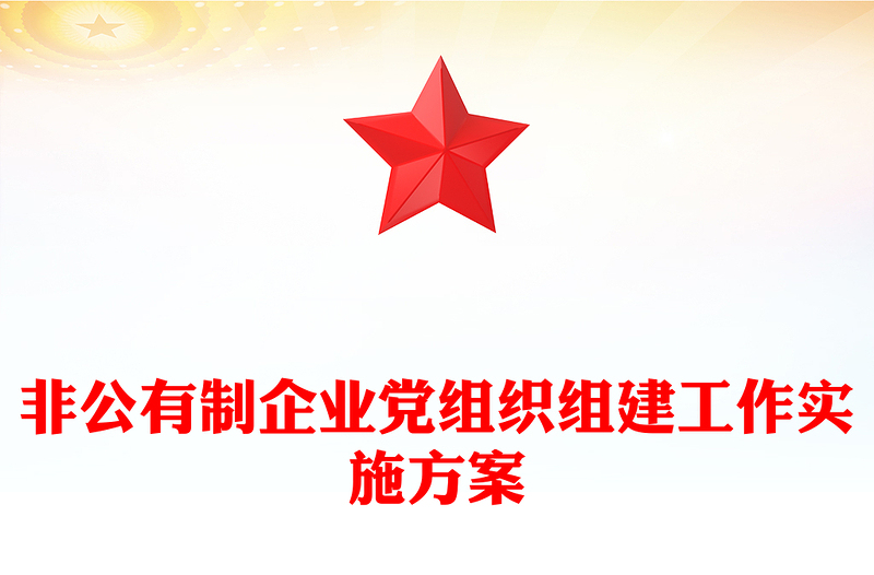 非公有制企业党组织组建工作实施方案