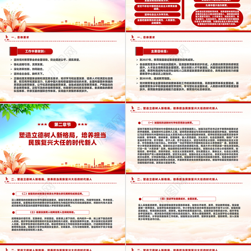 大气简洁《教育强国建设规划纲要（2024－2035年）》PPT课件