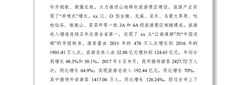 2021旅游景区提质增效工作情况调研报告