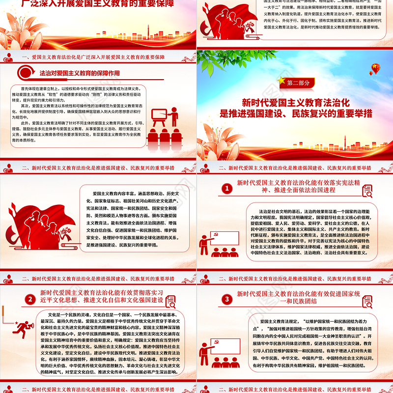 以法治化护航新时代爱国主义教育 ppt实用党建爱国主义思想教育党课