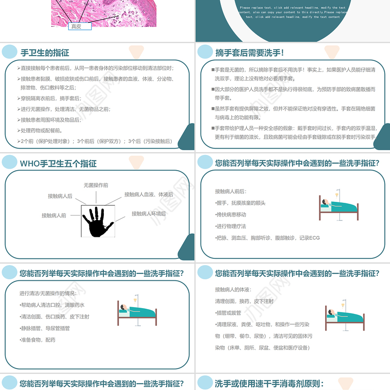 2022手卫生知识培训PPT创意清新医疗知识培训通用PPT模板下载.pptx