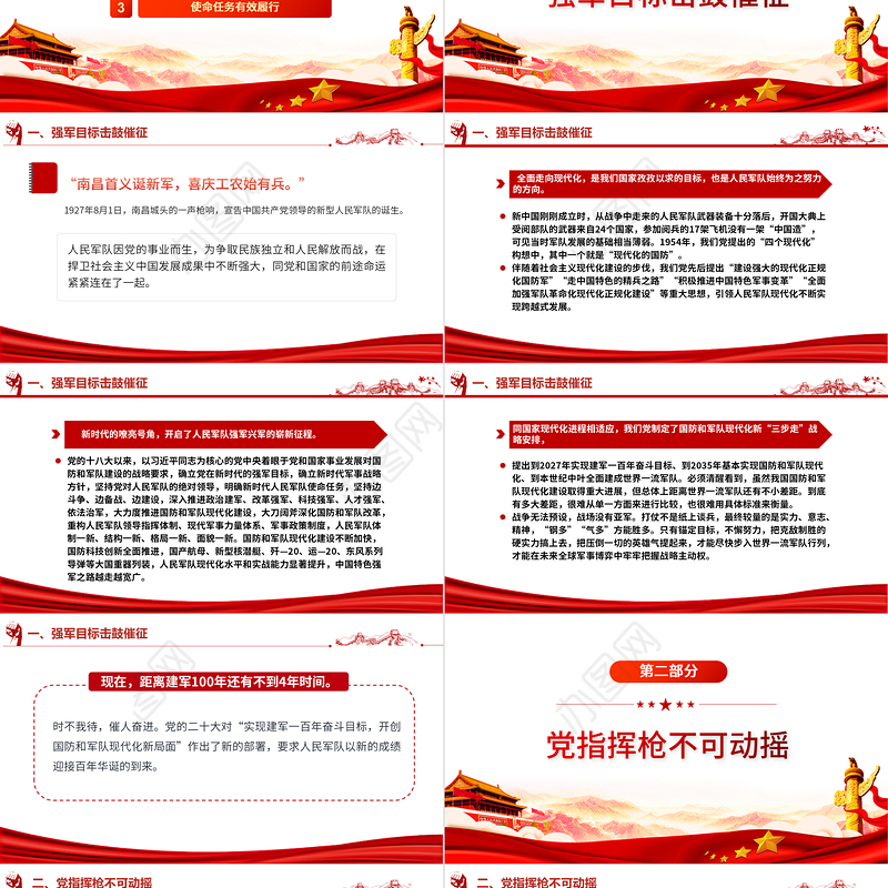 军强国安护和平PPT加快把人民军队建成世界一流军队是全面建设社会主义现代化国家的战略要求党课