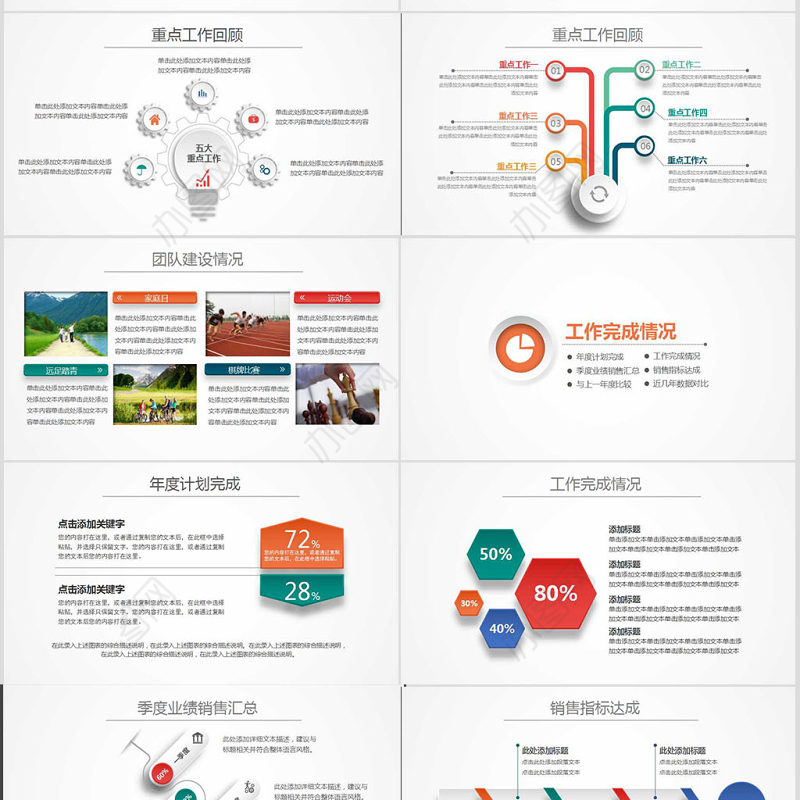 述职报告新年计划工作总结通用PPT