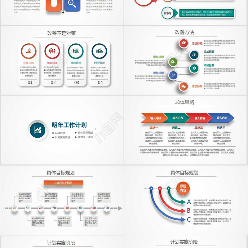 述职报告新年计划工作总结通用PPT