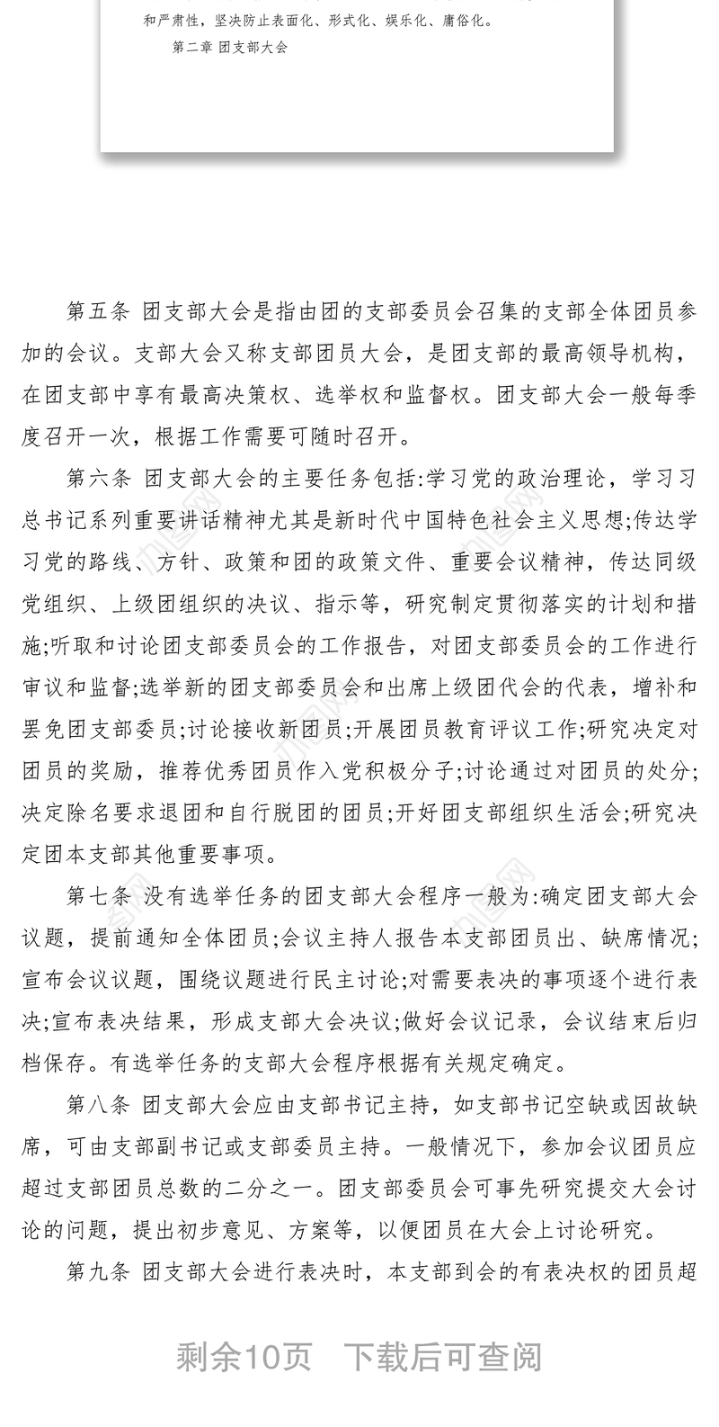 2021【规章制度】XXXXXXXXXXXXXXXXXXX股份有限公司共青团  基层组织“三会两制一课”实施细则-试行