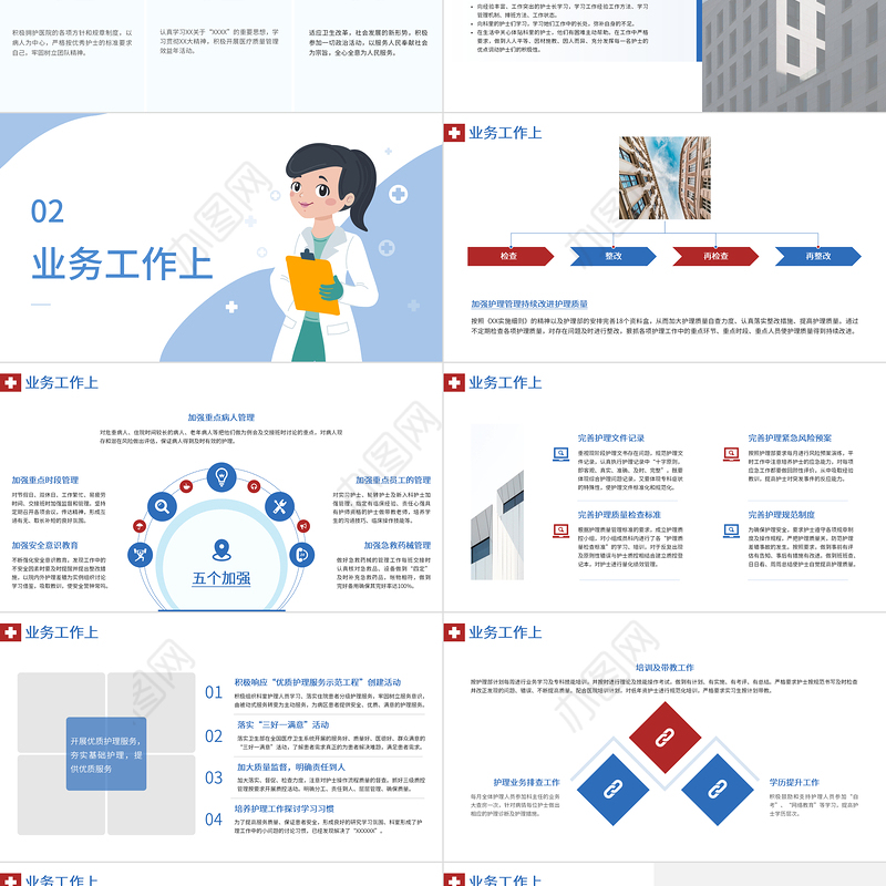 2022外科护士长年终总结PPT简约风医院护士长年终工作总结汇报课件模板
