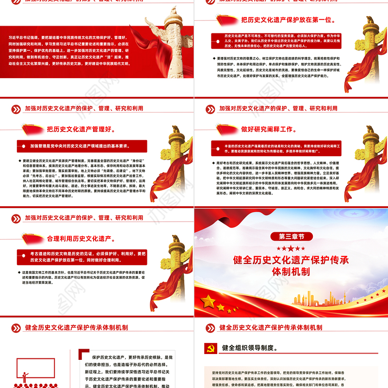 保护历史文化遗产 推动文化传承发展PPT加强历史文化遗产保护传承的重要论述和重要指示课件