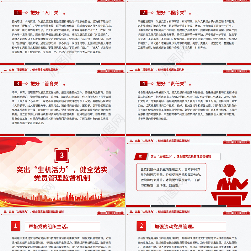 党政风从严从实抓好党员队伍建设PPT基层党组织微党课