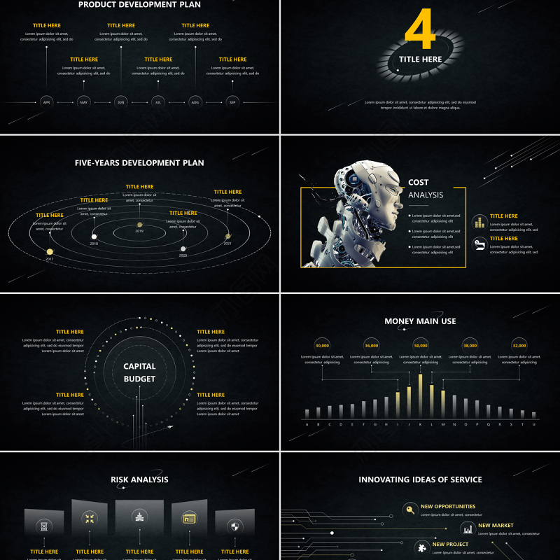 智能科技智造工业4.0高科技企业宣传风格商务模板