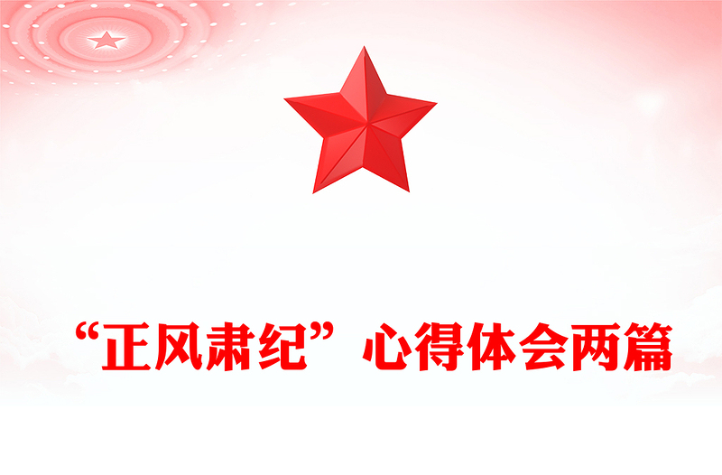 “正风肃纪”心得体会两篇